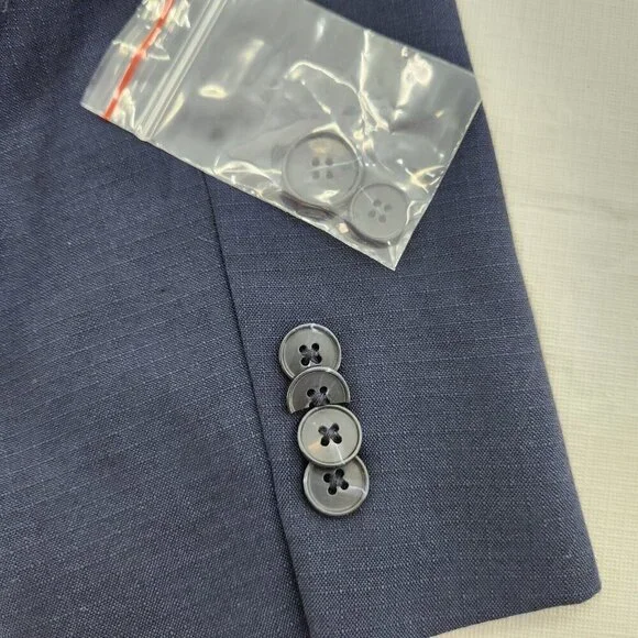 Kenneth Cole Reaction Mens Size 38S Navy Blue Suit Jacket